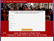 Tablet Screenshot of laborforsinglepayer.org